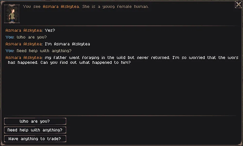 New chat screen