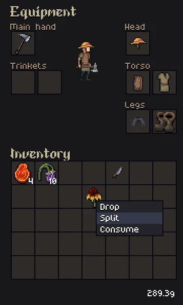 crafting screen