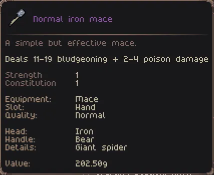 New item tooltips